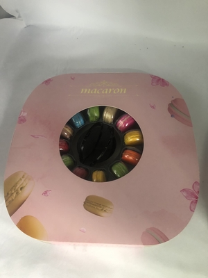 Красивая портативная коробка конфеты шоколада подноса прозрачной пластмассы Macaron