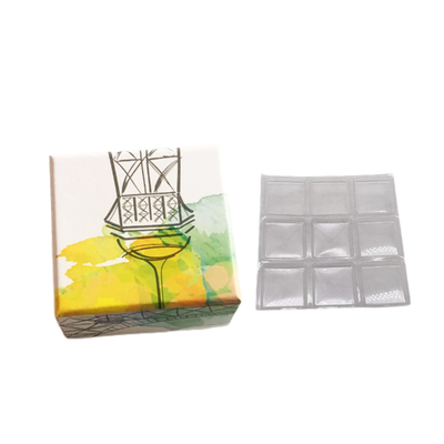 9 шт. печать крафт-бумаги коробка шоколада подарочная упаковка коробка с пластиковой прозрачной внутренней