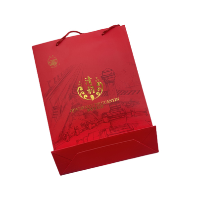 Бумажный мешок подарочной коробки красный роскошный твердый упаковывая изготовленный на заказ логотип для шоколада чая