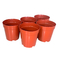 Красные круглые пластиковые баки питомника цветочных горшков для садовничать бак