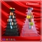 Многофункциональные черные 9 башни macaron ярусов коробок пластиковой упаковывая придают квадратную форму башне macaron сделанной в Китае
