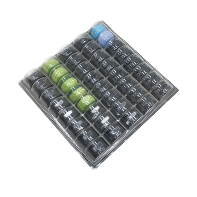 Упаковочный лоток для макарон на 40 ячеек по схеме 5 x 8 и крышка, прозрачная и прозрачная блистерная коробка для макарон из ПВХ/ПЭТ