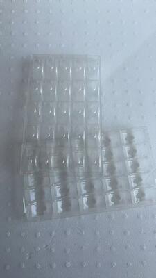 25 пластиковых поддонов для макарон - пищевой ПЭТ толщиной 0,55 мм, многоразовый поддонов для макарон