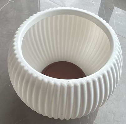HDPE скандинавский минималистский мато-полосатый керамический цветочный горшок в земном тоне для внутреннего и наружного использования