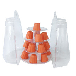 Super 10 Tier Macaron Blister Tower Stand Packaging с акриловой упаковкой