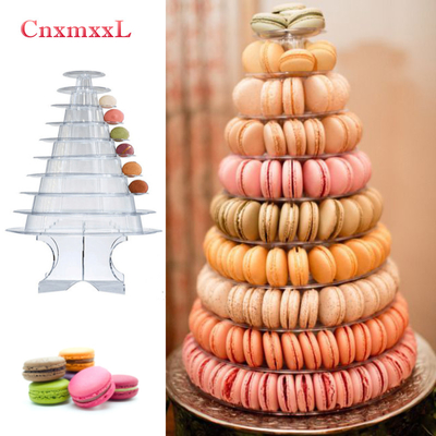 Super WOW 10 Tier Macaron Blister Tower Stand Packaging с акриловой пластиной