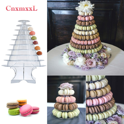 Super WOW 10 Tier Macaron Blister Tower Stand Packaging с акриловой пластиной