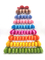 9 башня конуса Macaron волдыря квадрата 41cm высокорослая пластиковая Macaron слоя упаковывая