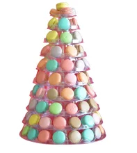 Черный волдырь пластиковое Macaron 9 ярусов упаковывая удобную стойку башни Macarons