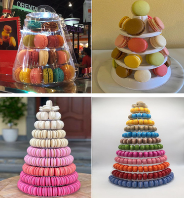 Черный волдырь пластиковое Macaron 9 ярусов упаковывая удобную стойку башни Macarons