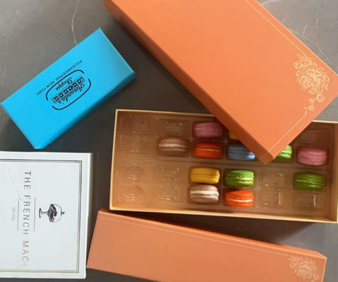 Упаковка подарочной коробки для макарон, бумажная упаковка для макарон, пластиковая упаковка для макарон