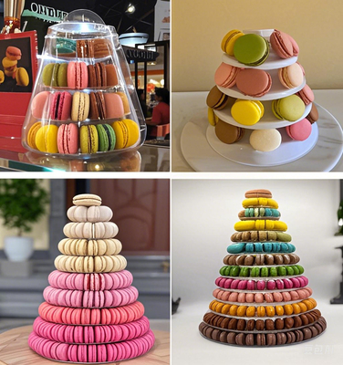 Super WOW 10 Tier Macaron Blister Tower Stand Packaging с акриловой пластиной