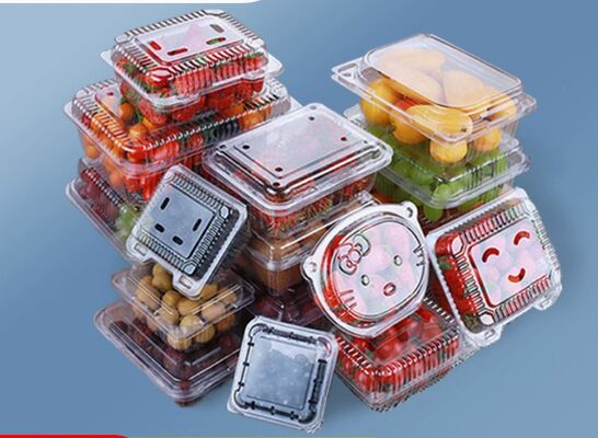 Customizable Design Recyclable PET Heat Sealing Fruit Packaging Box for Cherry Grape Strawberry Tomato Blueberry