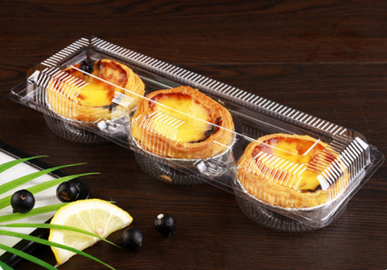 One-time use fruit packaging box, rectangular plastic box for fresh vegetables, PET food-grade transparent fruit cutting box
