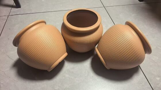 HDPE современный минималистический керамический цветочный горшок с несколькими размерами и длительным сроком службы для домашнего декора